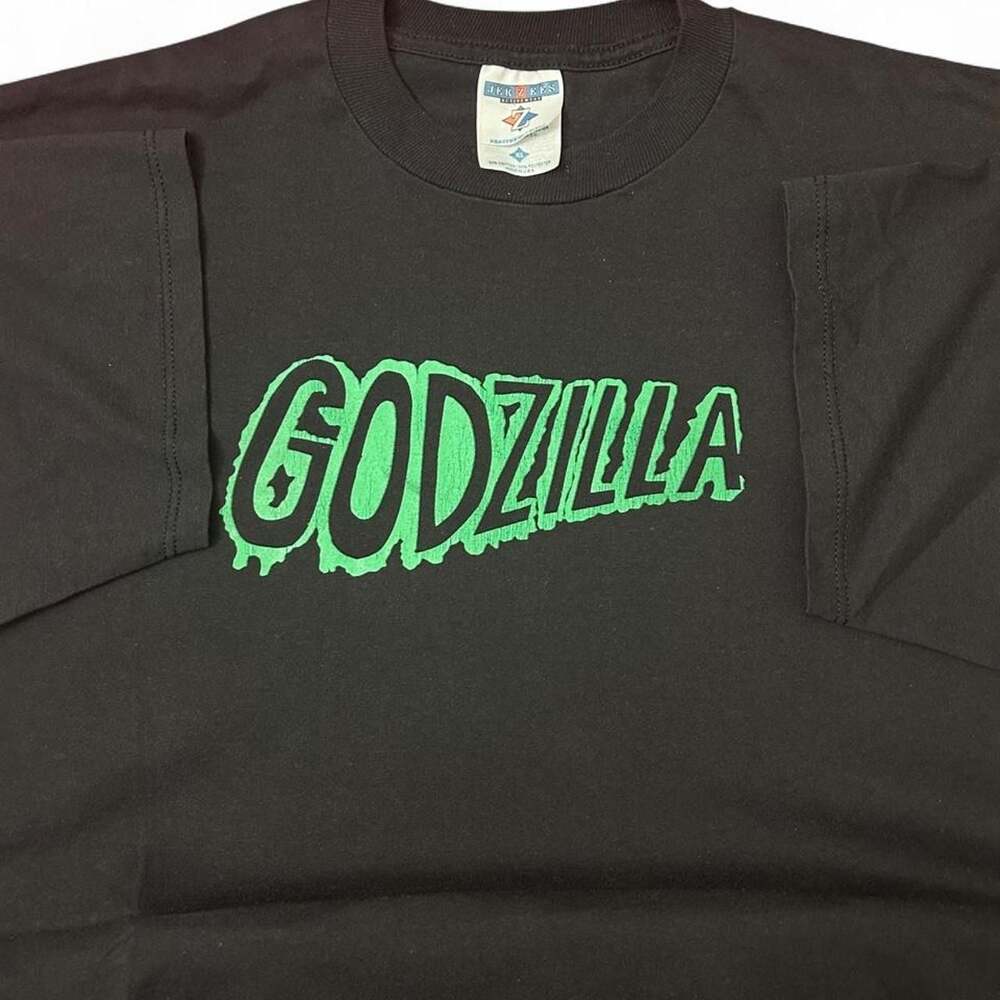 Vintage 90s Godzilla Graphic T-Shirt Black XL Jerzees Heavyweight